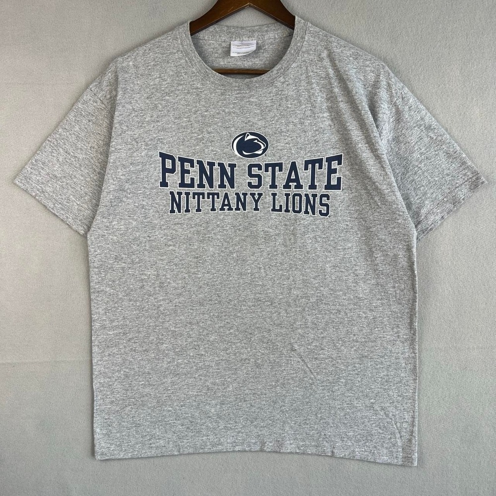 2000s Penn State Nittany Lions Hanes Heavyweight Gray Collegiate Tee Shirt L
